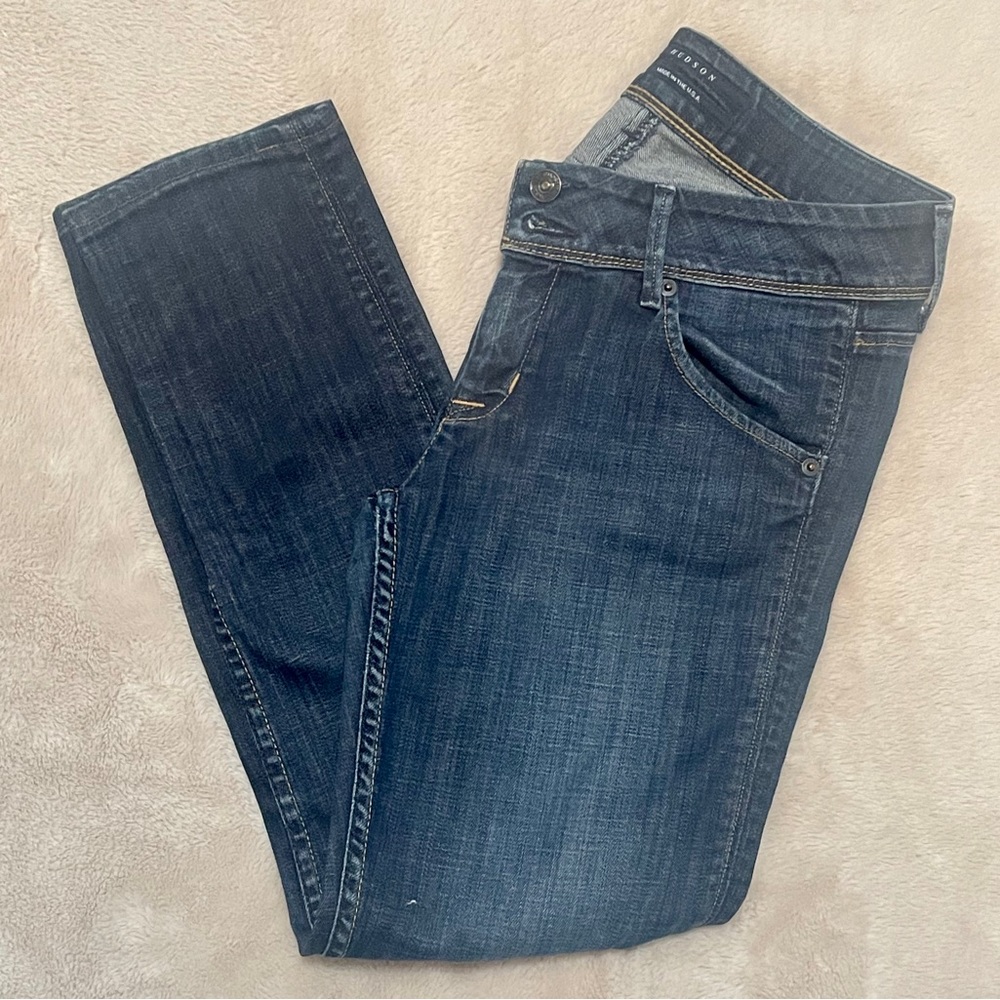 Hudson Jeans Size 28 Dark Rinse 2 Button Jeans Excellent Pre-Owned Condition